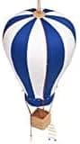 Hanging Textile Hot Air Balloon Kid Room Decor Navy Blue & White Large