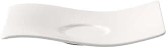 Villeroy & Boch 1025251311 New Wave Coffee Cup Saucer, 16 cm, Premium Porcelain, White