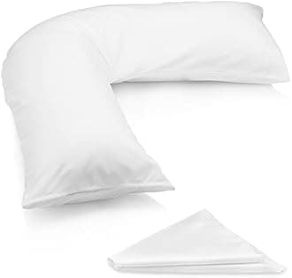 MH Traders 2 Pack Luxury Support V Pillow with Pillowcase. Orthopedic Support Pillow for Neck, Back & Shoulder Maternity & Pregnancy Pillow V Pillow with Microfiber Filling & Machine Washable