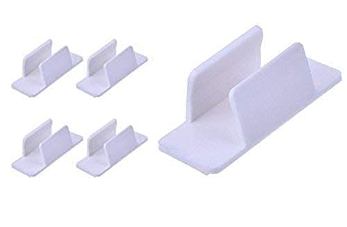 SELECT QUANTITY Self Adhesive Pen Holder - Table Desk Office Work Computer Home Memo Fridge Bulletin Board (5x Pen Clips - No Pen)