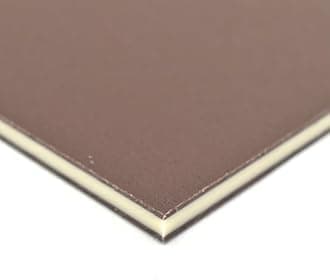 BuyPlastic King ColorCore Plastic Sheet 3/4" x 12" x 48" Brown-Tan-Brown Color Core, HDPE Board, High Density Polyethylene Panel