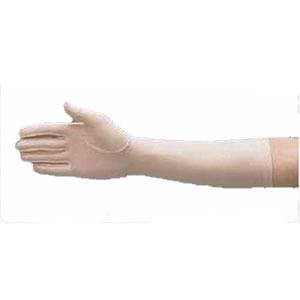 Compression Edema Glove Left Full Finger Large, Tan, Over the Wrist Length, Reusable, Latex-free - 1 ct.