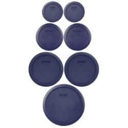 (2) 7202-PC, (2) 7200-PC, (2) 7201-PC, and (1) 7402-PC Dark Blue Plastic Lids