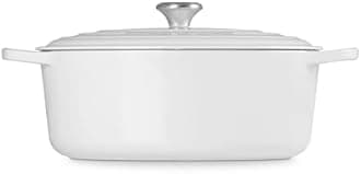 Le Creuset Enameled Cast Iron Signature Oval Dutch Oven, 8 qt., White