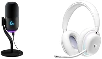 Logitech G Yeti GX Dynamic RGB Gaming Microphone with LIGHTSYNC, USB + G735 Wireless Gaming Headset