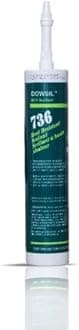 Silicone Sealant 736 - RTV Silicone Sealant, Heat & High Temperature Resistant, 300ml, 1 Tube