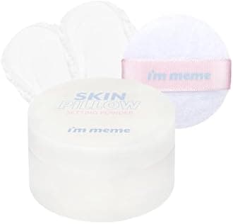 I'M MEME Setting Powder - Skin Pillow | Matte Finish, Skin-Smoothing Effects, Oil-controlling Setting Powder, K-beauty, Translucent, Oily Skin, Blurring, Sebum Absorbing