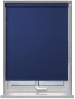 Roller blinds Thermal Blackout Roller blind - Trimmable UV Protection Child Safe Home Office Window Blinds Room Darkening shades Navy Blind 150cm wide x 165cm drop