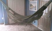 Nicamaka Sprang-Weave Couples Hammock - Key Lime