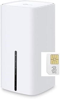 TP Link 5G NX510v WiFi6 Dual Band Gigabit with Three 5G Data SIM Card Bundle