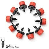 1/4" Drip Emitter Adjustable Micro Drip Irrigation System Watering Sprinkler Head Anti-clogging Irrigation Dripper for Garden, Greenhouse, Flower Beds, Yard, Lawns Drip Irrigation Kit Emitter