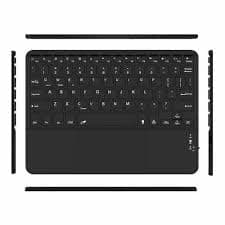 Bluetooth Wireless Touchpad Keyboard with LED Backlit| Silent Keys| Ultra-Slim Multi-Device Keyboard for ipad Tablet, Android, Windows, Mac, Laptop (Black)