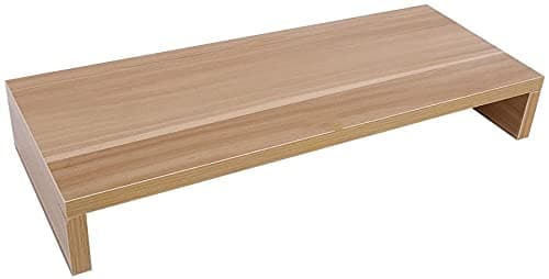 Zerone Wood Moniter Stand, TV PC Laptop Computer Screen Riser Desktop Monitor Stand W500 x D200 x H77mm (Wood)
