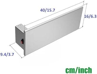 Wide Panel Wall Mounted Towel Warmers Small,Heated Drying Rack Towel Dryer for Bathroom,Hard Wired Aluminum Heated Towel Rack,Silver,Hard wired left