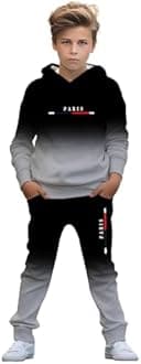 boys' clothing sets, 2-Piece Hoodie & Pants Outfits for Boys Size 4-14 | Lightweight Non-Fleece Fall & Spring Clothing Sets