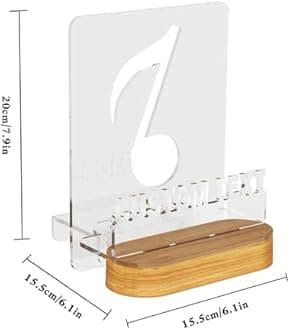 YuanDian Light up Personalised Vinyl Record Stand, Now Playing Customize Record Stand, Wooden Acrylic Holder for Vinyl Album Display Storage, Vinyl Record LED Display Storage Collection Holder