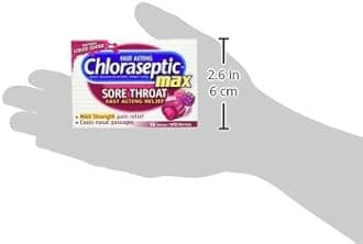 Chloraseptic Sore Throat Lozenges, Max Strength Wild Berries, 15 ct (Pack of 1)