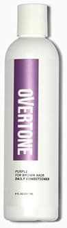 oVertone Haircare Daily Conditioner - 8 oz Semi-permanent Hair Conditioner With Shea Butter & Coconut Oil - Prevent Fading & Refresh Color - Vegan, Cruelty-Free - Purple for Brown