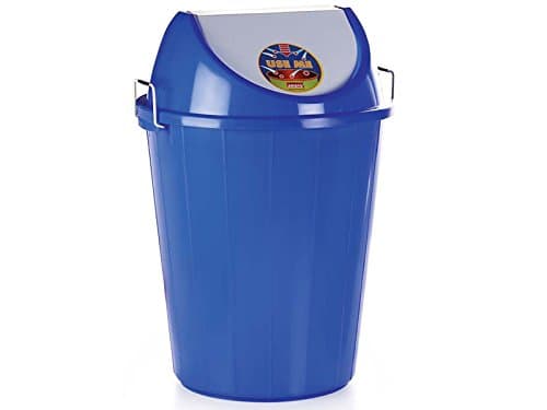 ARISTO Plastic 60L Dustbin with Swing Lid, Blue