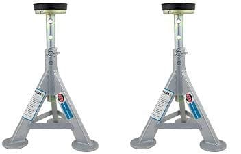 ESCO 10499 Low Profile Performance Jack Stand, Flat Top Rubber Cushion Post, 3 Ton Capacity, 17" Height (2-(Pack))