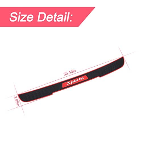 Rear Bumper Guard Protector for Car, Universal Black Rubber Scratch-Resistant Non-slip Trunk Door Protector for Most Cars, Car Exterior Accessories