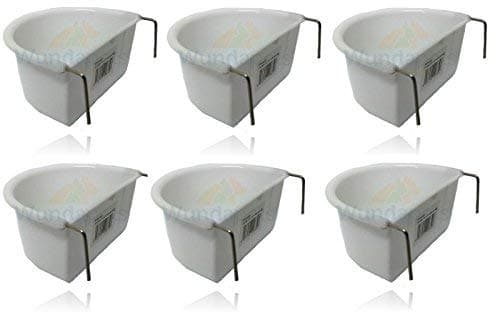 *NEW* 6 PACK WUNDAPETS 11 CM D-SHAPE PLASTIC BIRD BUDGIE PARROT CAGE HANG ON FEEDER COOP CUP