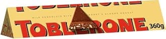 Toblerone Swiss Milk Chocolate Bar - 360g Bar | 11 Iconic Triangle Portions, 32.7g Each | Honey & Almond Nougat Bar - Creamy and Delicious Gift Hamper, Christmas, Birthday, Easter Gift By Swiss+