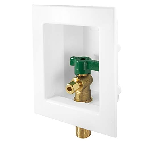 EFIELD Sweat Pre-assembled Ice Maker Outlet Box, 1/2-Inch Sweat with Installed 1/4-Turn Ball Valve, White,(IM001)
