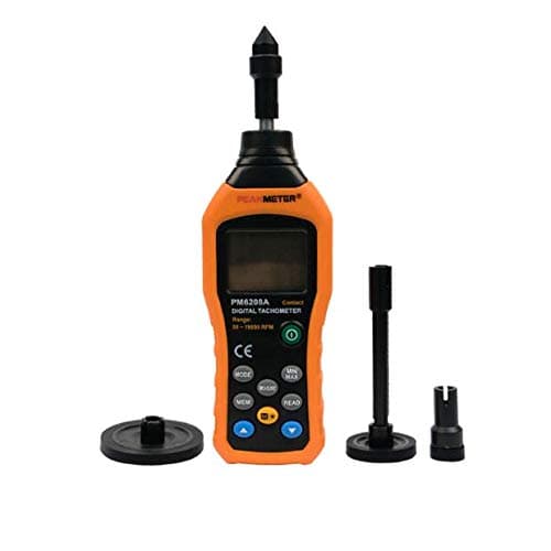 PEAKMETER PM6208A Contact-Type Digital Tachometer Meter High Performance 50-19999RPM Max