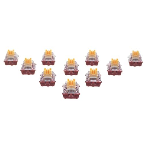 GK GAMAKAY Phoenix Silent Linear Keyboard Switch with LED Diffuser for Backlit Mechanical Keyboard 5 Pin Pre-lubed Switches for DIY (Phoenix V2 Switch-70Pcs)