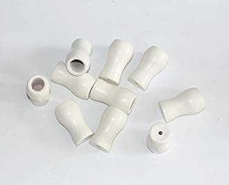 12pcs White Wood Tassel for Window Blinds White Cord Knobs Wooden Hanging Ball Pulls for Curtain Craft