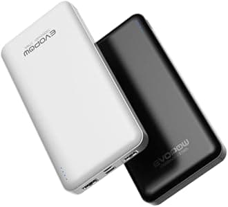 2-Pack Portable Charger, Slimmer 10000mAh 15W Power Bank, USB C in&Out Fast Charging Battery Pack, External Portable Power Bank for iPhone 16 15 14 13 12 iPad Airpods Samsung S23 S22 Pixel etc