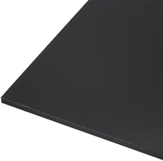 48" x 24" x 1/4" HDPE Plastic Sheet, High Density Polyethylene Sheet Cutting Board Black Solid Block, [for DIY, Home Floor]