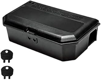 Mouse Poisoning Blue Pasta Sachets and Mouse Bait Boxes Rat Pasta Bait Black Tamper-Proof Mouse Poisoning Bait Boxes Rodent Control Kit (Single Pack 150g Blue Pasta Bait with 2 Mouse Boxes).