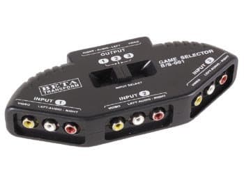 Cables Kart 3 Way Audio Video Av Rca Composite Switch Switcher Splitter Cable