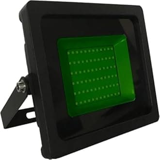 30W Green LED Slimline Floodlight, Waterproof Outdoor Light, IP65 Rated Focus Light for Small Gardens & Effect Lighting, Energy-Efficient A+ Rating, 240W Equivalent with 120-Degree Beam Angle