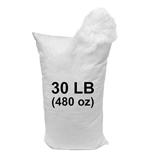 HOMETEX Pillow Stuffing 30 LB Bag 100% High-Loft Polyester Stuffing Fiber Fill