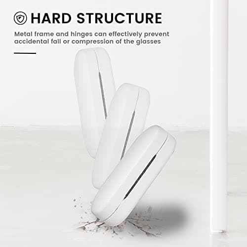 molshine Hard Shell Leather Sunglasses Case,Classic Large Glasses Case for Women Men,Sunglass Eyeglasses