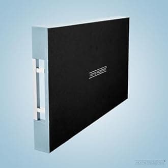 Modern 17.5"x12" Rectangle Baby Light Blue Glossy Shagreen Faux Leather Decorative Tray Ottoman Coffee Table Perfume Living Room Kitchen Serving Tray with Silver Metal Handles by Home Redefined