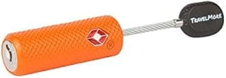 TSA Approved Luggage Locks with Keys for Travel – Flexible Ultra Secure Mini Key Padlock & Metal Zinc Alloy Material – Orange