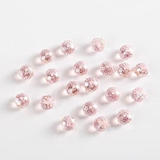 4mmPink AB Rondelle Glass Beads for Jewelry Making 1200pcs Faceted Briolette Shape Crystal Spacer Beads Assortments Supplies Accessories for Bracelet Necklace for Wholesale