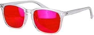 SHINU Blue and Green Wavelength Blocking Glasses Disruptive Light Blocking Glasses Red Lens Eliminate Eye Strain 068RD