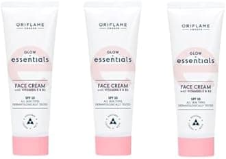 Oriflame essentials glow essentials face cream with vitamins e and b3 spf 10-50 x 3 ml - Pack of 3