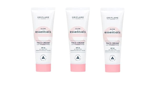 essentials glow essentials face cream with vitamins e and b3 spf 10-50 x 3 ml - Pack of 3