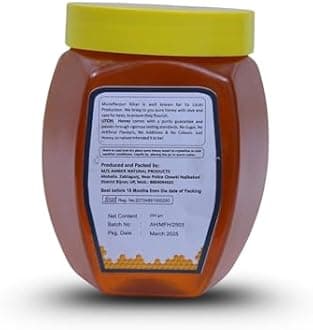 AmberHoney 100% Pure | Honey with No Sugar Adulteration | For Fitness & Health | Natural Immunity Booster | 100% Indigenous | Rich in Antioxidants & Minerals (Litchi, 250gm, Pack of 1)