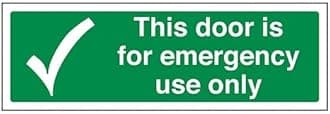 This Door is for Emergency use only Sign Sticker, Waterproof Sticker Sign