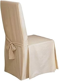 Sure Fit Duck Solid - Dining Room Chair Slipcover - Natural (SF15395)
