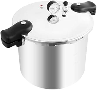 22Qt Commercial Pressure Canners for Canning, Pressure Cooker, Heavy Duty Aluminum Alloy with Dual Safety Valves, Large Capacity, Canning Vegetables, Meats, Poultry, Silver