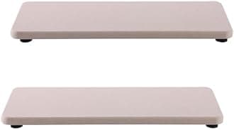 NiuYichee 2 Pcs Water Absorbing Stone Trays, Kitchen/Bathroom Sink Soap Dish, Diatomite Tray Used for Hand Soap & Cosmetic Bottles in The Modern Home, 3.15" W x 8.7" L, Light Gray