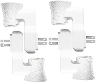 4 Packs Plug in Air Freshener Compatible with Bath and Body Works WallFlower Fragrance, Wall Plug Scent Diffuser, CE EMC ETL Certified, Rotatable, Silent for Bedroom Home Office